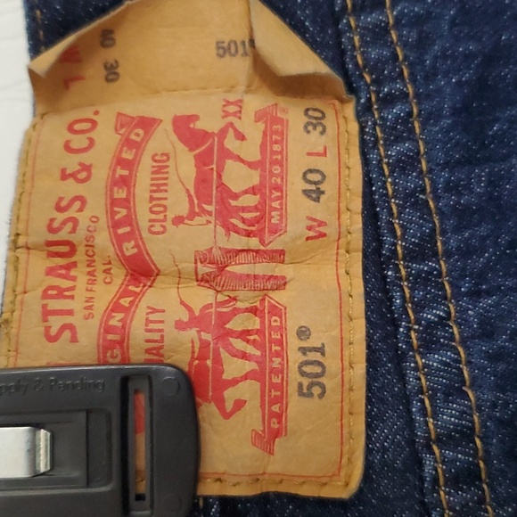 Levi’s 501 Button Fly Mens Denim Jeans 👖  40×30 - Picture 2 of 6